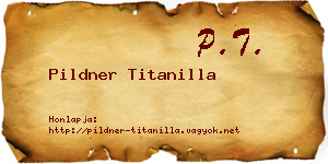 Pildner Titanilla névjegykártya